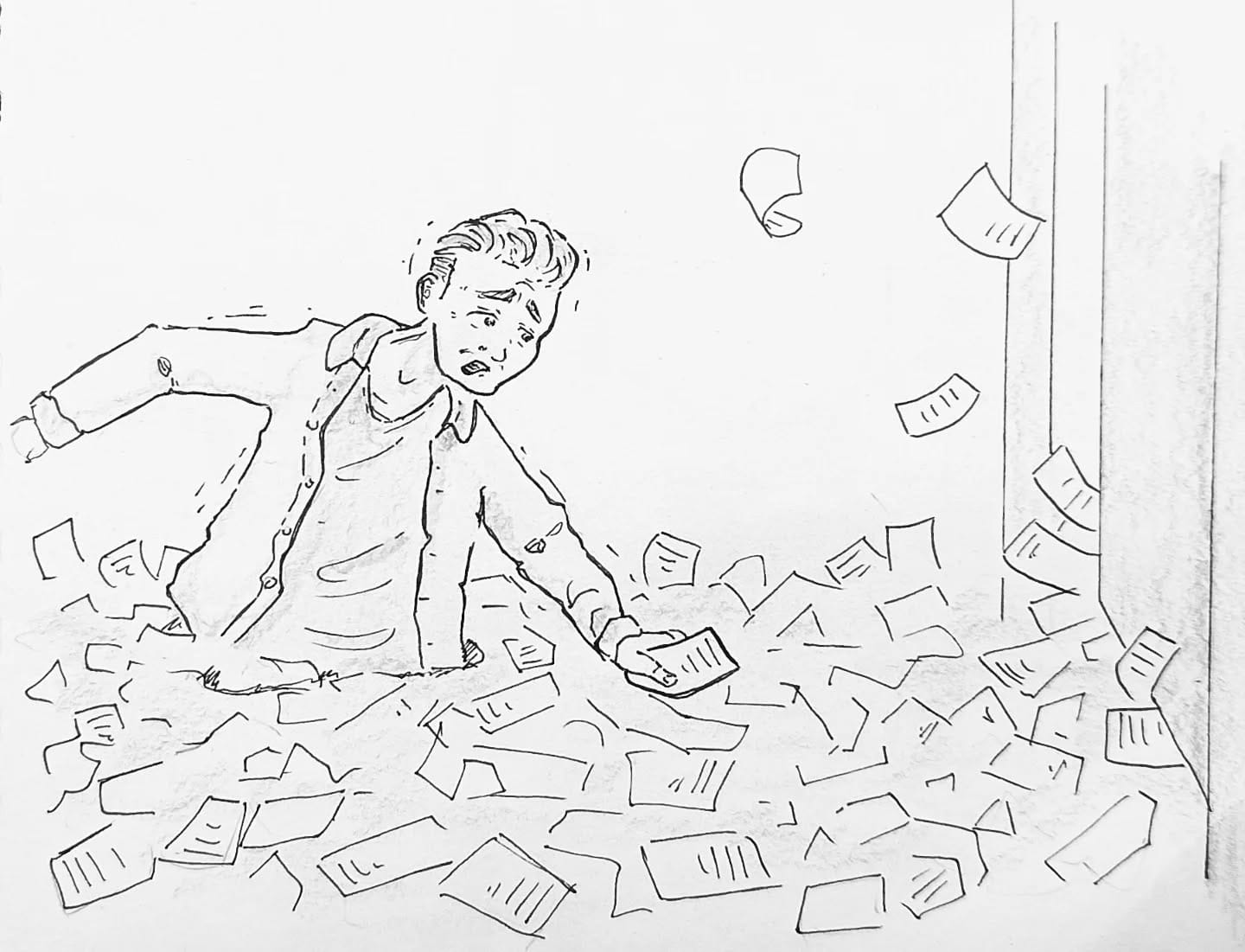 Verdammt, diese ganzen To-Do's machen nicht mal vor der eigenen Haustür halt. Das ganze erinnert mich an die Szene als Harry Potter seinen Brief aus Hogwarts bekommt ️#kopfprojekt #blog #life #diary #tagebuch #zettelfan #zeichnen #zeichnung #bildchen #skizze #skribble #scribble #kritzelei #comic #drawing #illustration #painting #artbook #sketch #sketchbook #doodle #draft #inkdrawing