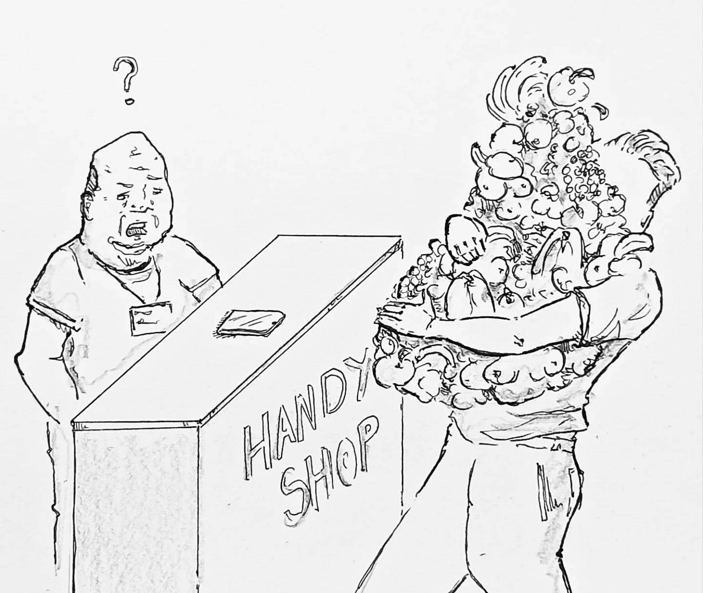 Auf der Suche nach einem neuen Smartphone (mein Xiaomi ist mittlerweile 5 Jahre alt) ist mir mal wieder richtig aufgefallen wie absurde teuer dieser Markt geworden ist. Aus Spaß hab ich versucht so ein Eiphone mit Obst und Gemüse zu bezahlen (wem es interessiert, das sind ca. 800 kg) #kopfprojekt #blog #life #diary #tagebuch #zettelfan #zeichnen #zeichnung #bildchen #skizze #skribble #scribble #kritzelei #comic #drawing #illustration #painting #artbook #sketch #sketchbook #doodle #draft #inkdrawing