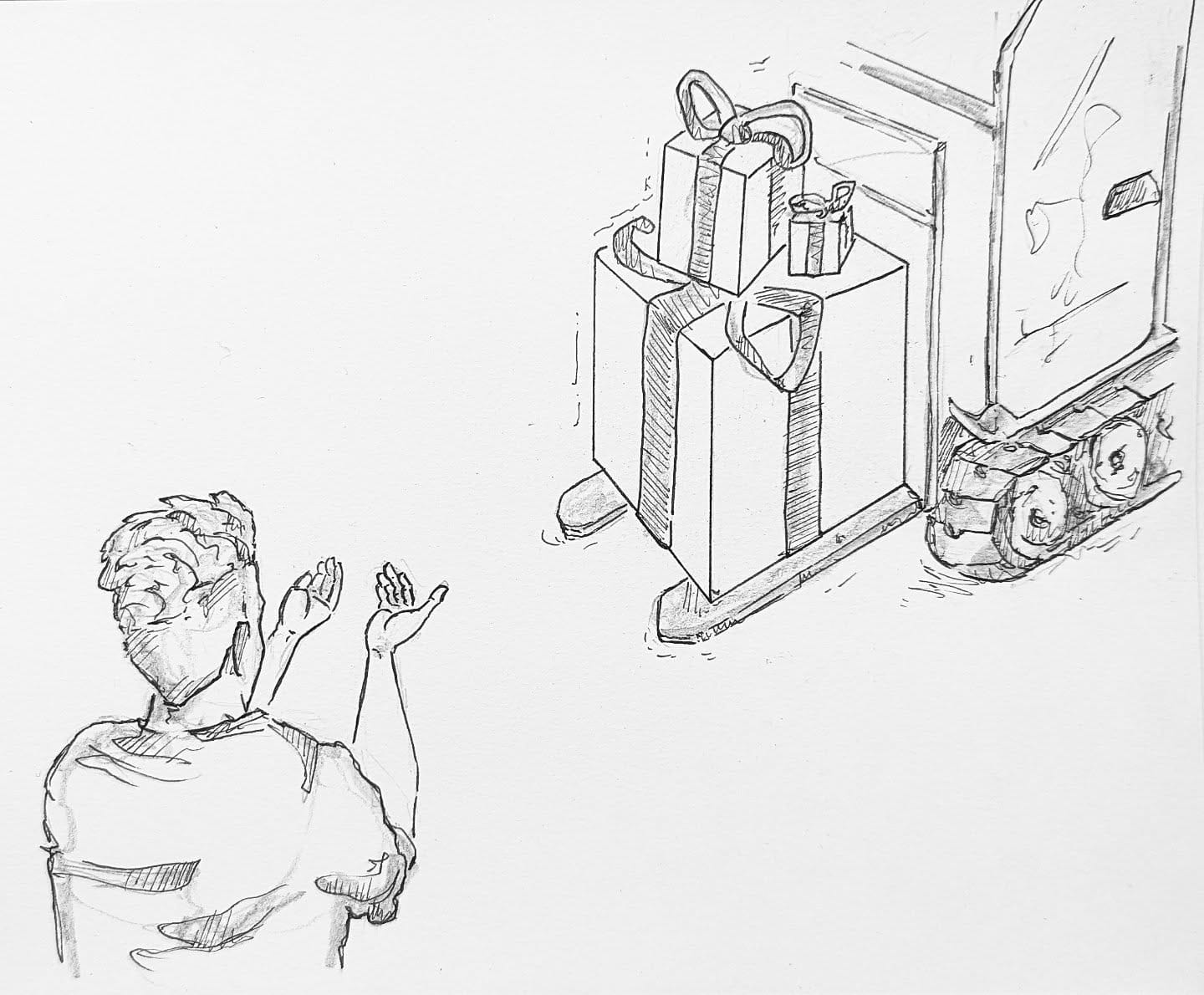 So langsam trudeln die ersten #weihnachtsgeschenke ein, obwohl wir uns ja "nichts" schenken wollten ... …#kopfprojekt #blog #life #diary #tagebuch #zettelfan #zeichnen #zeichnung #bildchen #skizze #skribble #scribble #kritzelei #comic #drawing #illustration #painting #artbook #sketch #sketchbook #doodle #draft #inkdrawing