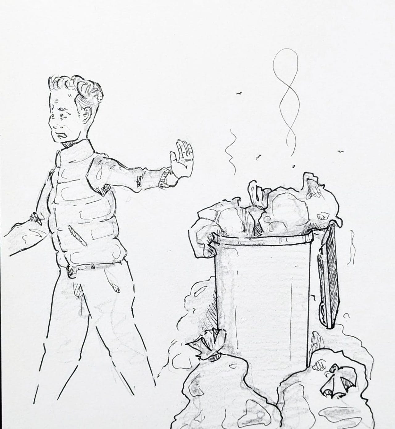 Manche wünschen sich Schnee ️zu Weihnachten, auf meinem Wunschzettel steht eher die gelegentliche Müllentsorgung ️ Wird das immer Mehr oder leben wir einfach zu weit am Stadtrand? …#kopfprojekt #blog #life #diary #tagebuch #zettelfan #zeichnen #zeichnung #bildchen #skizze #skribble #scribble #kritzelei #comic #drawing #illustration #painting #artbook #sketch #sketchbook #doodle #draft #inkdrawing