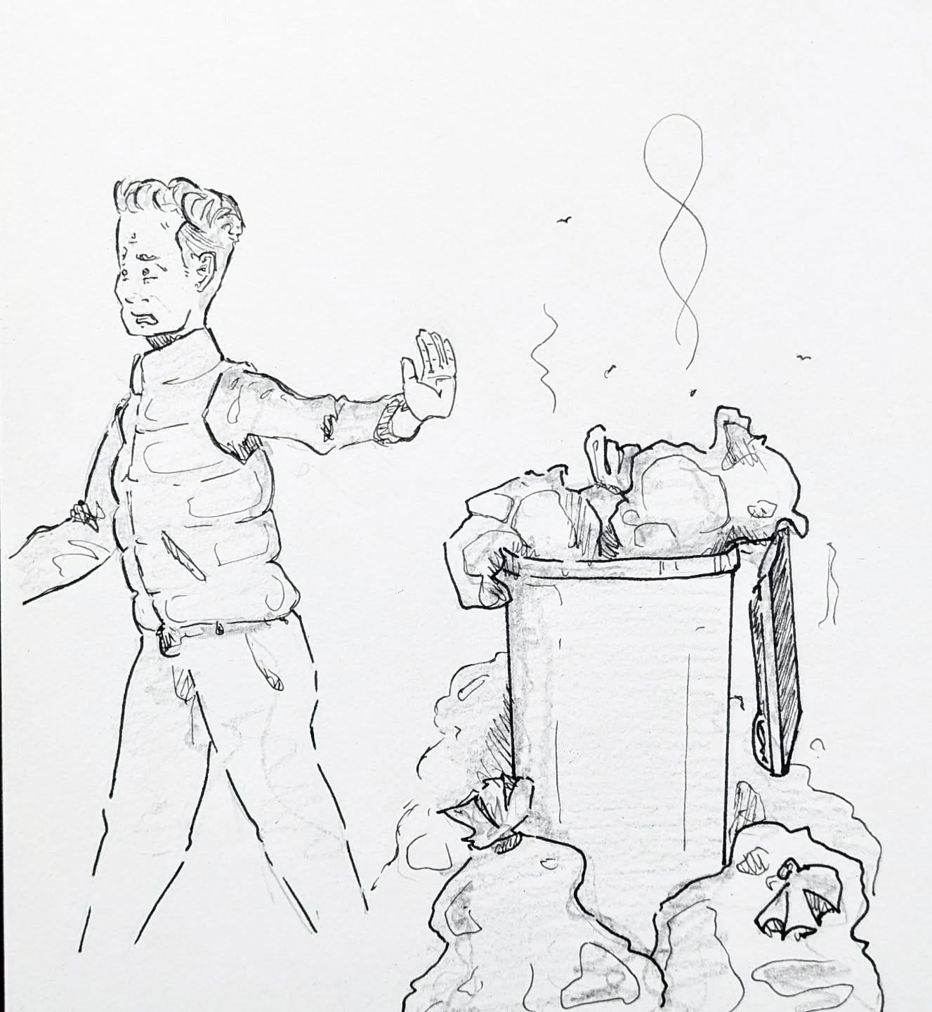 Manche wünschen sich Schnee ️zu Weihnachten, auf meinem Wunschzettel steht eher die gelegentliche Müllentsorgung ️ Wird das immer Mehr oder leben wir einfach zu weit am Stadtrand? …#kopfprojekt #blog #life #diary #tagebuch #zettelfan #zeichnen #zeichnung #bildchen #skizze #skribble #scribble #kritzelei #comic #drawing #illustration #painting #artbook #sketch #sketchbook #doodle #draft #inkdrawing