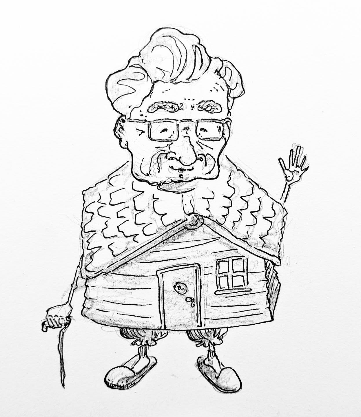 Eine Interpretation der #Hüttenoma - möglicherweise nicht ganz der Realität entsprechend.